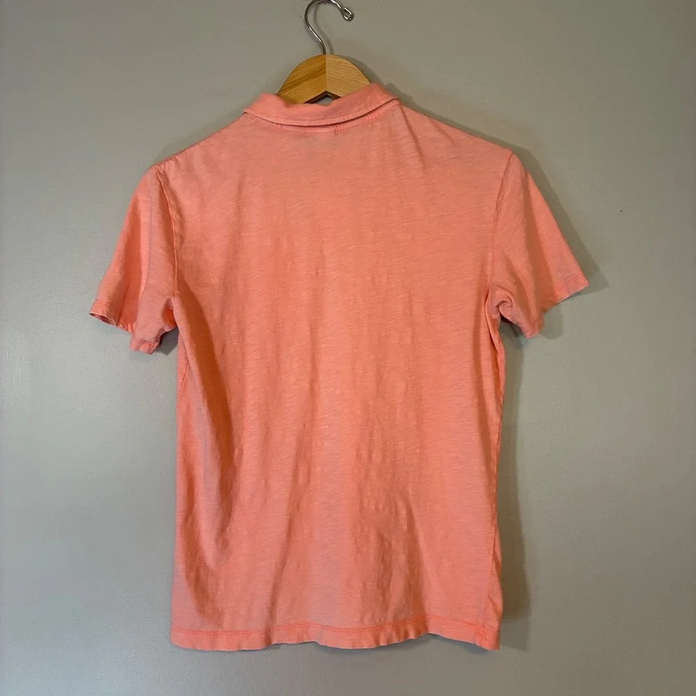 Old Navy Boys XL 14-16‎ Peach Orange Slub Cotton Short Sleeve Pocket Polo Shirt